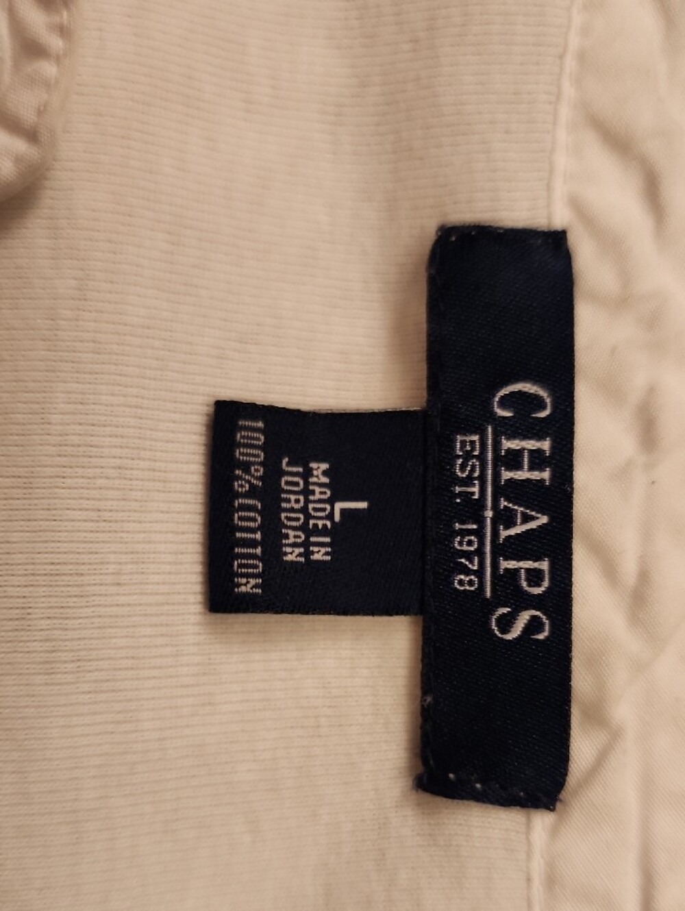 Chaps White Henley-Style 3/4 Sleeve Top - Picture 2 of 5